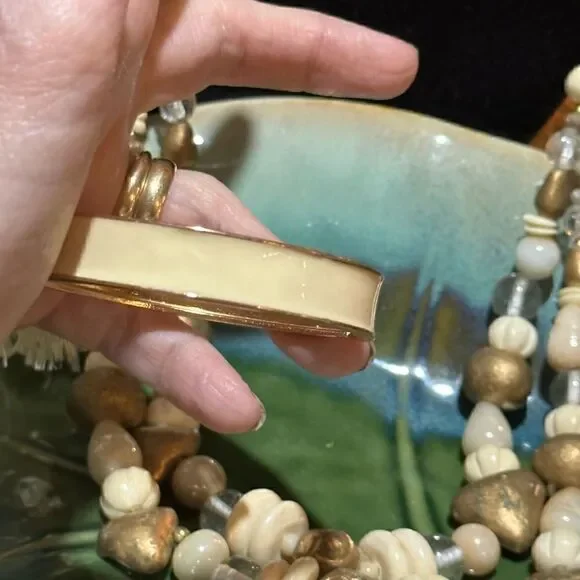 Ivory Long Statement Necklace & Matching Boho Earrings - Picture 4 of 4